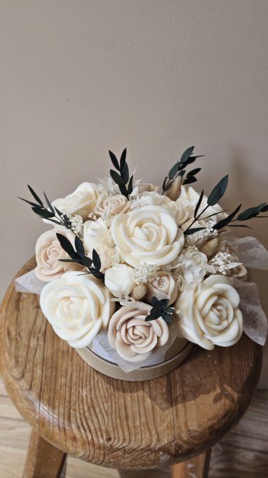 Bouquet en cire - Beige
